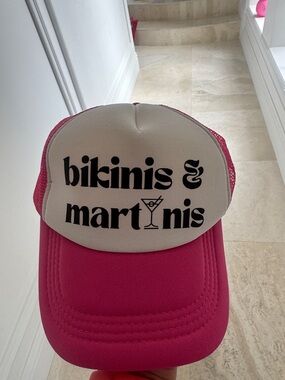 Bikinis & Martinis Pink Trucker Hat